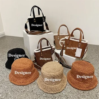 Sac a main TF Bag Luxury Handbags Unisex Hand Bags Designer Bags With Bucket Famous Brands Winter Fur TF Hats Purses