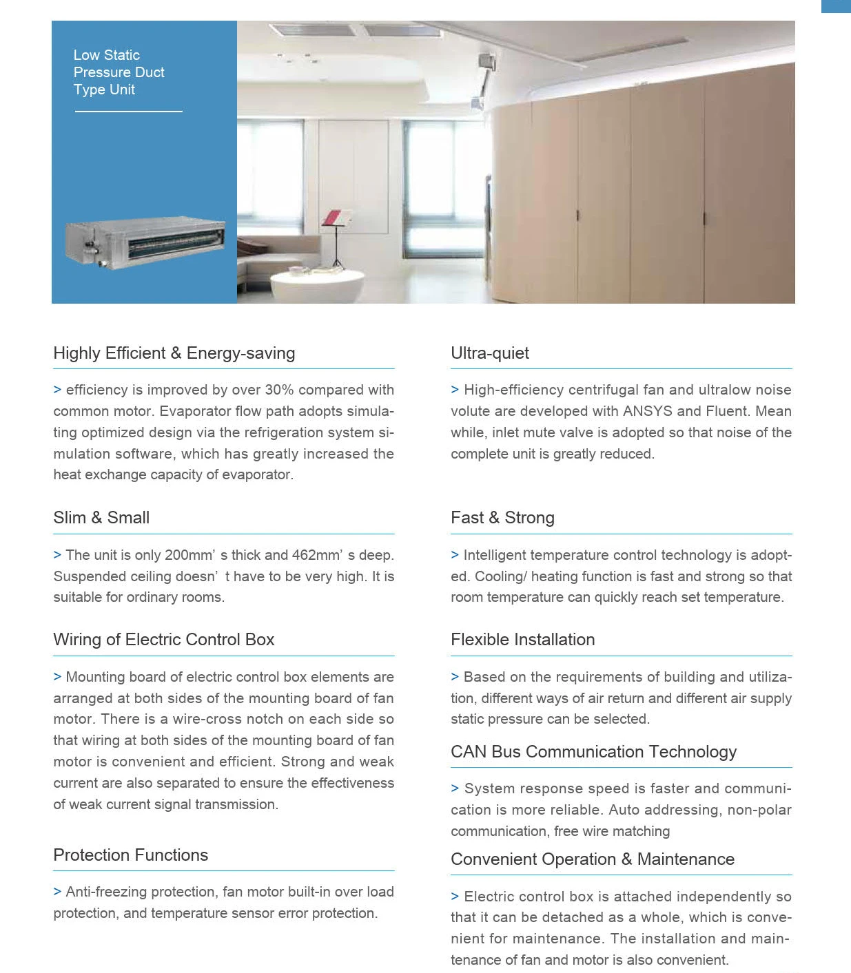 Fan Coil Unit, Ceiling, Ducted - detail 8