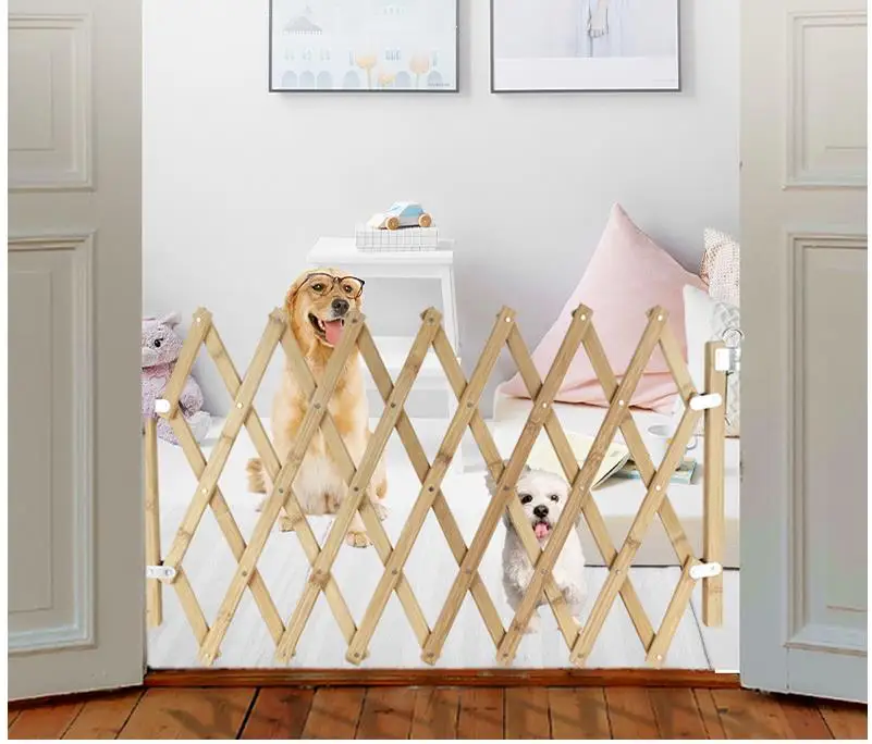 Dog Fence Protect Wood Door Pet Fence Isolate Safety Wood Door Pet