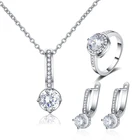 Fashion Jewellery Sets 925 Sterling Silver Jewelry Necklace Pendant Ring Earring