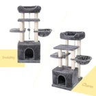 US Warehouse Stocked Free Shipping Multi-layer Cat Platform Cat Tree Tower With A Condo And Nest