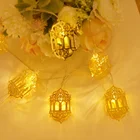 Ramadan Led Battery Powered 20 Led 3.1m 10 Feet Length Metal Temple Ramadan And Eid Lantern Wall String Decoration Lights