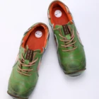 Shoes Green Colorful Cheap Price Real Leather Leisure Spring Casual Ladies Fashion Women's Shoes