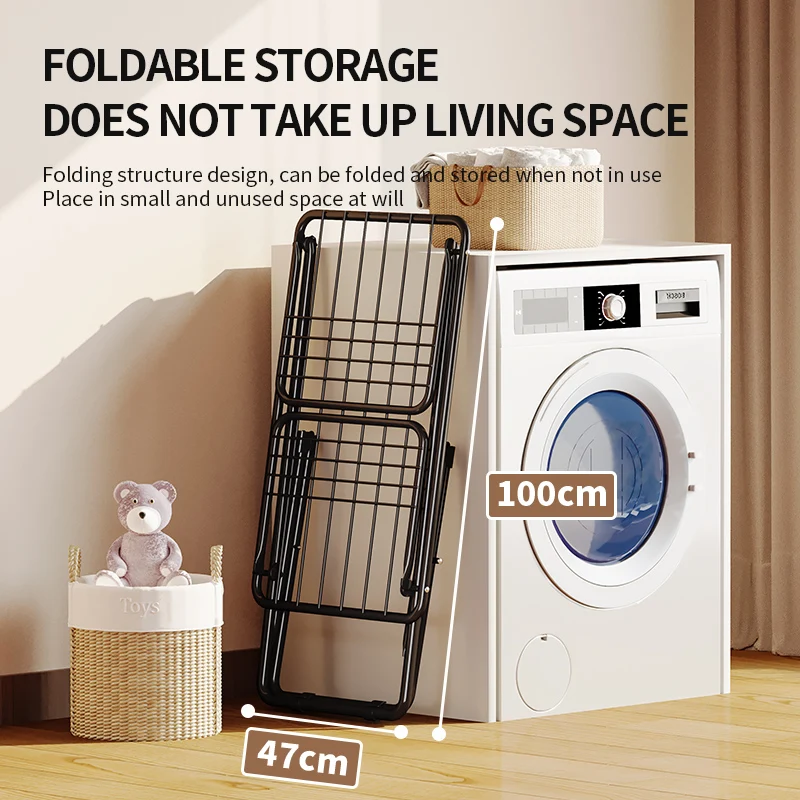 product floor standing steel type home hanger clothes dress foldable drying rack cloth laundry stand drying clothes hanger dryer rack-1