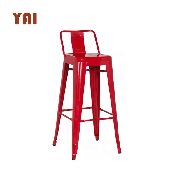 Cheap dining room wood seat metal antique industrial strong arm rest vintage high bar stools bar chair