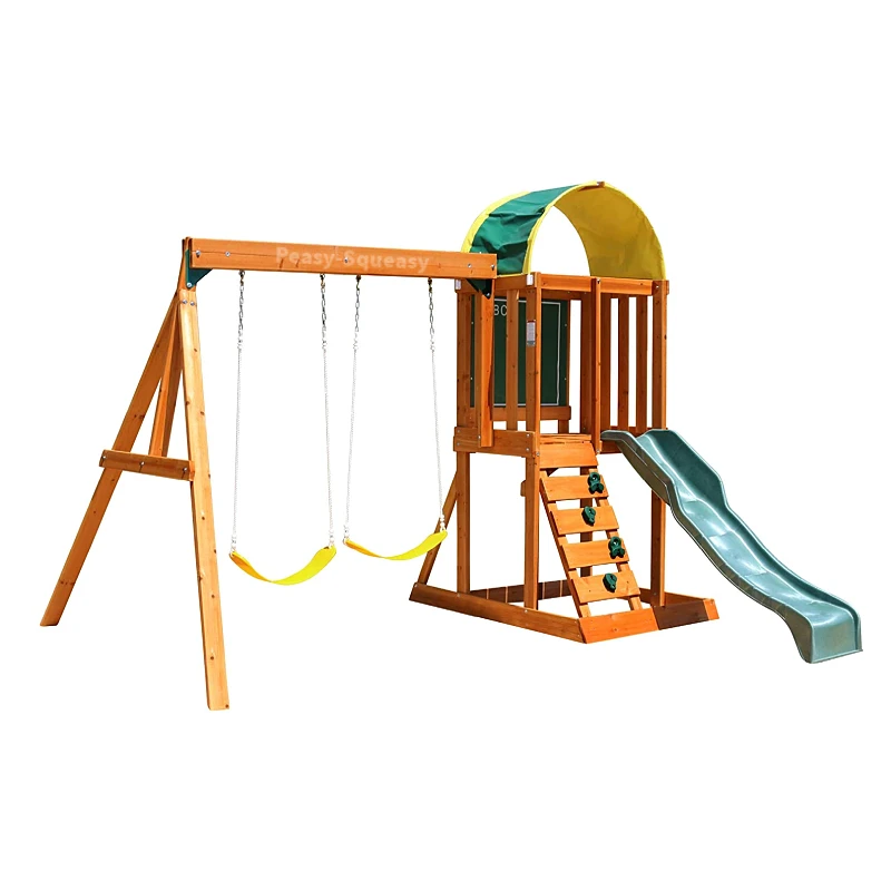 garden wooden swing set