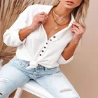 Shirts Women 2021 New Design Fashionable Casual Ladies Solid Long Sleeve T Shirts Women Tops