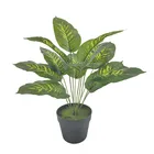Plants Natural Touch Leaf Decorative Indoor And Outdoor Green Bonsai Artificial Leaves Plastic Tree Plants