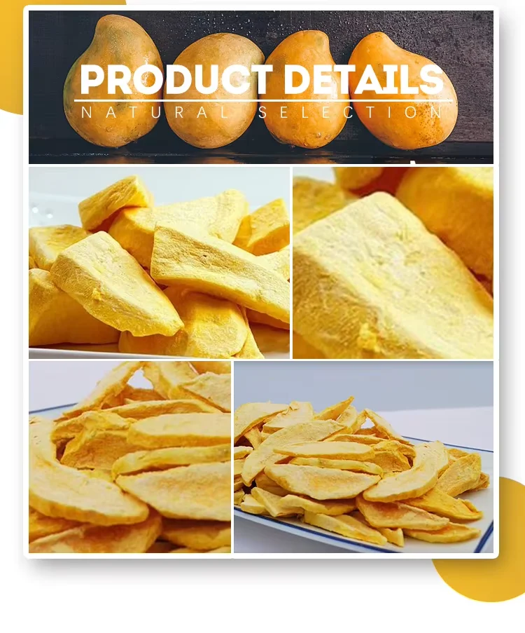 Hot Sale FD Mango Chips Freeze Dried Mango Fruit Delicious Healthy Snacks manufacture