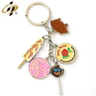 Enamel Metal Keychain Bulk Item Custom Zinc Alloy Small Charm Pieces Soft Enamel Mexican Candy Metal Keychains/key Ring