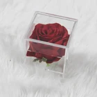 Clear Hot Sale Wholesale High Quality Custom Design Clear Transparent Single Luxury Boxes Flower Acrylic