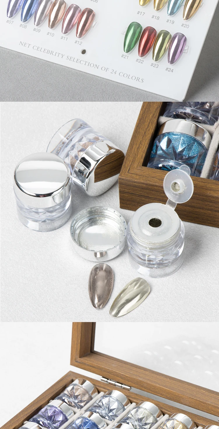 product vinimay 4 styles nail magic mirror powder aurora shiny effect easy to blend for gel polish acrylic nail art decoration-9