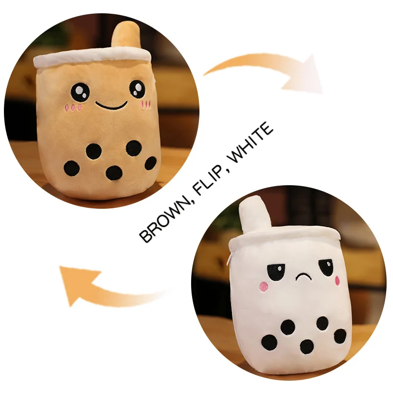 reversible boba plushie