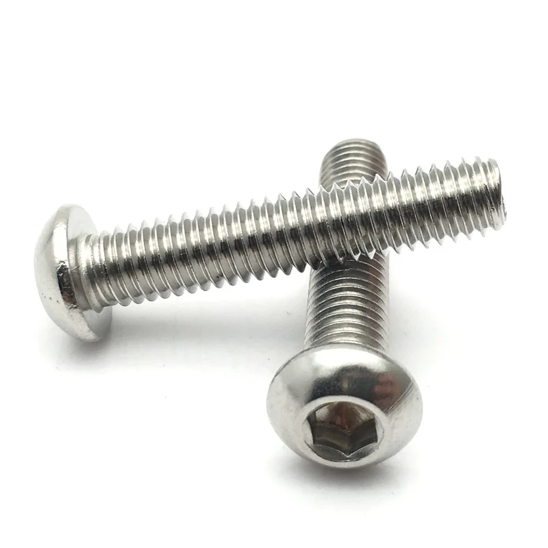 Button Head Screws Allen Socket Bolts M3 M4 M5 M6 M8 DIN 7380 A2 Stainless Steel 