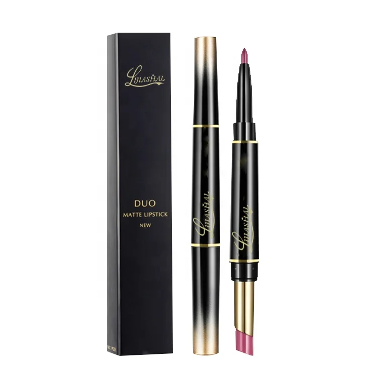 long lasting waterproof lipstick lipliner 2 in 1