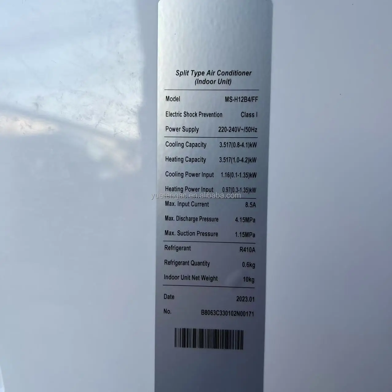 Mini Split Air Conditioner, FECTO, 12000btu, T3, 3D - detail 12