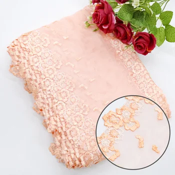 Exquisite orange minimalist flower petal pattern 18cm lingerie decorative fabric Plain Lace