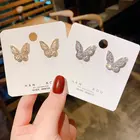 Jewelry SHARON SH612 2020 New Fashion Women Jewelry Shiny Delicate Gold Crystal Butterfly Earring