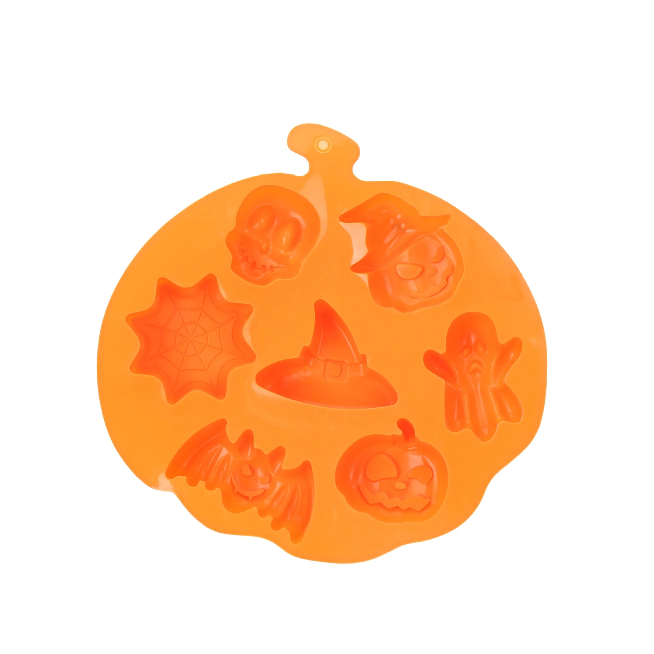 Hot Selling Halloween Pastry Fondant Chocolate Pumpkin Ghost Cake Silicone Moulds Soap Candle Making Mold Baking Tools