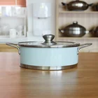 Color Steel Pot Easy Handle Kitchen Tools Color Cookware Set Stainless Steel 304 201 Cooking Pot With High Quality