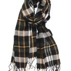 Silk Scarf 100% Silk Woven Brushed Tassel Woven Jacquard Scarf Factory