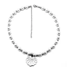 Pearl Charms Stainless Steel Pendants Pearl Necklace Charms For Jewelry Making Bangles Jewelry Women