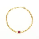Zircon Bracelet Popular Multi Color Optional Friendship Charm Girls Gold Zircon Bracelet