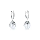 Jewelry Hoops Earrings Geometric Fine Jewelry 925 Sterling Silver Wholesale 18K Gold Vermeil Pearl Hoops Earrings For Women