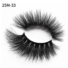 Eyelashes Wholesale Private Label 25mm Mink Natural Handmade Vendor Soft 3D Synthetic Silk Eyelashes