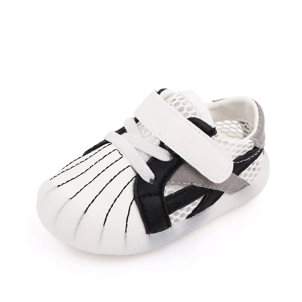 Spring and Autumn New 0-3 Years Old Breathable Mesh Shell Head Soft Soled Baby Walking Shoes manufacture