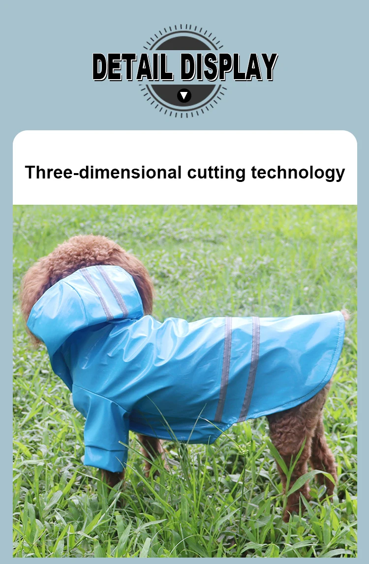 Adjustable Waterproof Reflective Coat Jacket Pet Dog Raincoat