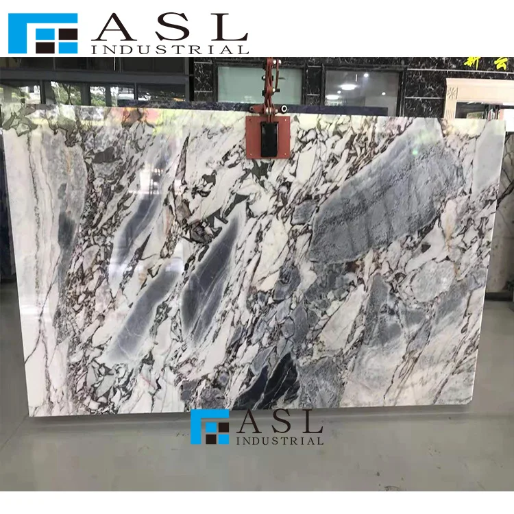 Factory direct selling cheap elephant white marble tile blue galaxy table board polished marble flooring tile