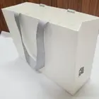 Fashion Bag Bags Paper Bags Customized Logo Printed Fashion Luxury White Paper Bag With Ribbon Handles