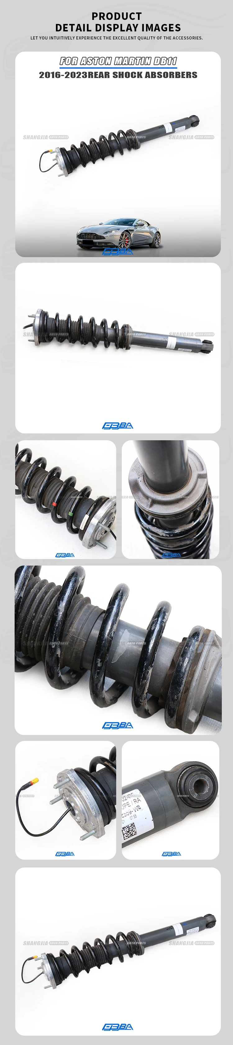 Hot Sale Car Accessories Iron Rear Shock Absorber For Aston Martin DB11 2016 2023 HY53-18W002-CA Rear Suspension Shock Absorber details