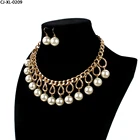 Pearl Necklace Fashion Item Metal Chain Pearl Personality Temperament Clavicle Chain Necklace