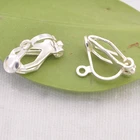 Clasp Ring Silver Triangle Earring Clip Backs Earring Clasp With Jump Ring Findings