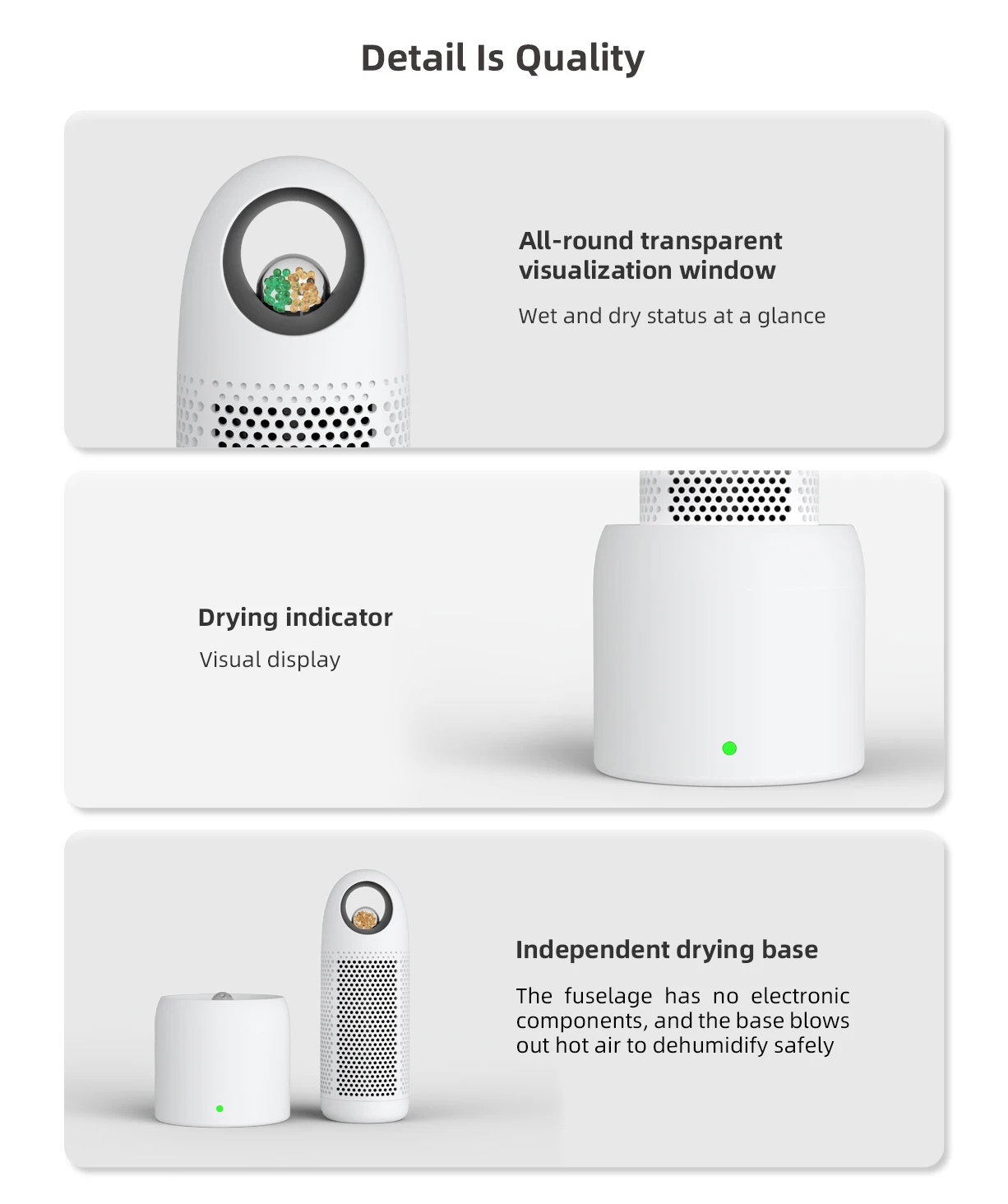 Desktop Ac Portable Small Mini Cordless Reusable Air Silica