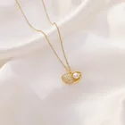 Shell Necklace New Wholesale Shell Micro-inlaid Zircon Pearl Necklace Clavicle Chain Necklace