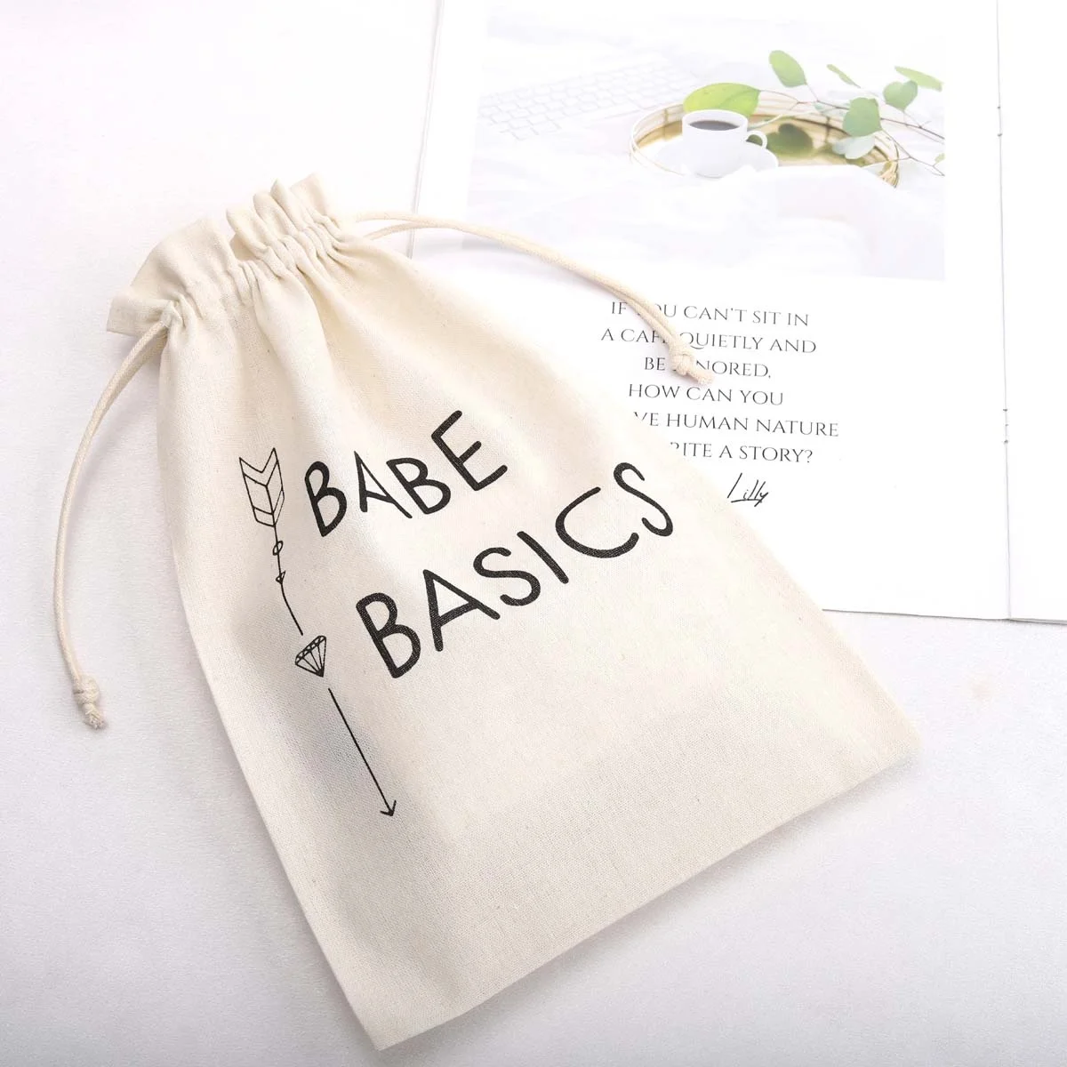 Wholesale Cotton Jewelry Pouch Organic Recyclable Muslin Gift Shoes Cosmetic Storage Packaging Dust Bag