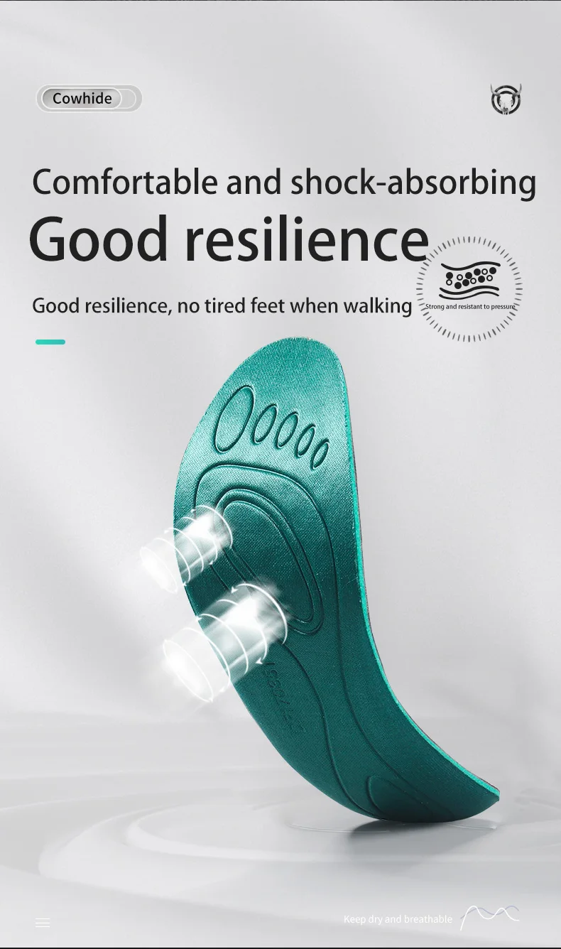 Sweat-Absorbing Shock-Absorbing Leather Insoles for Comfortable Footbed Sweat-Absorbing Shock-Absorbing Leather Insoles for Comfortable Footbed