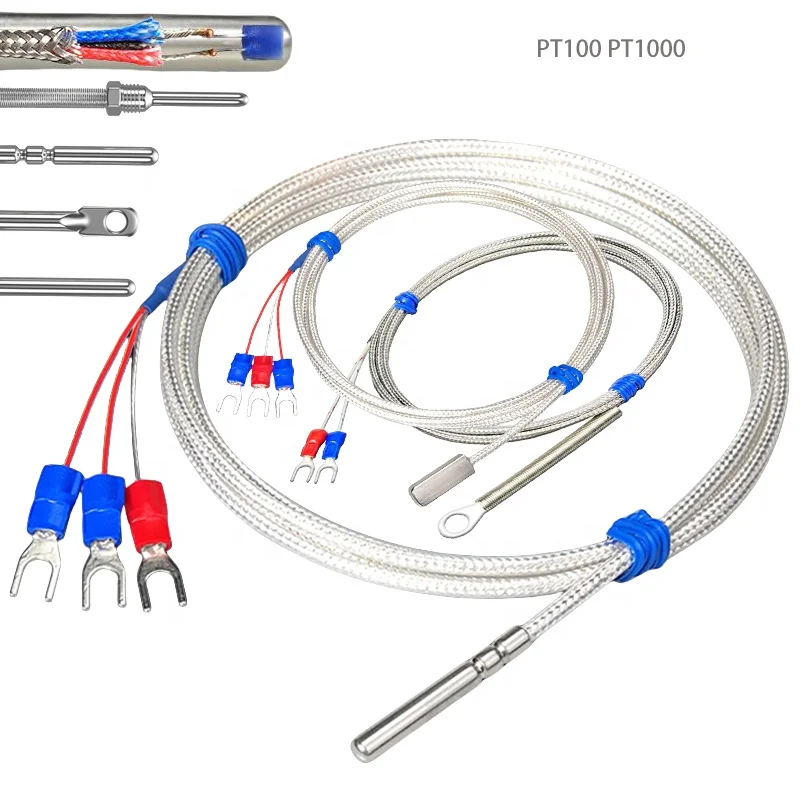 Pt Pt Three Wire Single Duplex Industrial Stainless Steel Probe