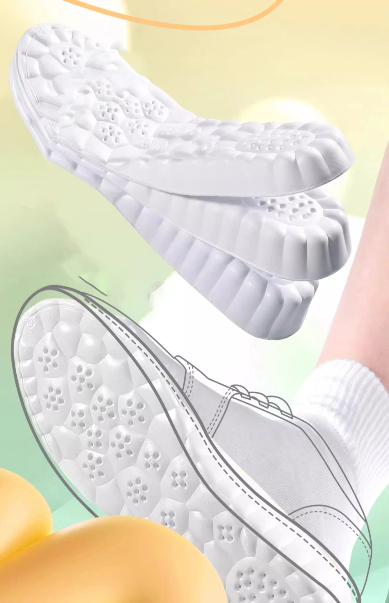Cloud Feel Foam Height Increasing Insoles For Sports Shoes Cloud Feel Foam Height Increasing Insoles For Sports Shoes