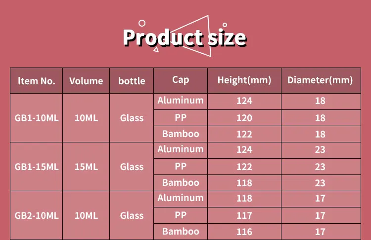 10ml High End Empty Square Glass Roll On Bottle with Bamboo Wooden Cap and 3D Printing Logo Service for Perfume Oil Serum