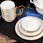 Plates Set Of 60 Hot Sale Good Price Restaurant Nordic Ceramic Dinner Set Wedding Dinner Plates Ceramic Tableware