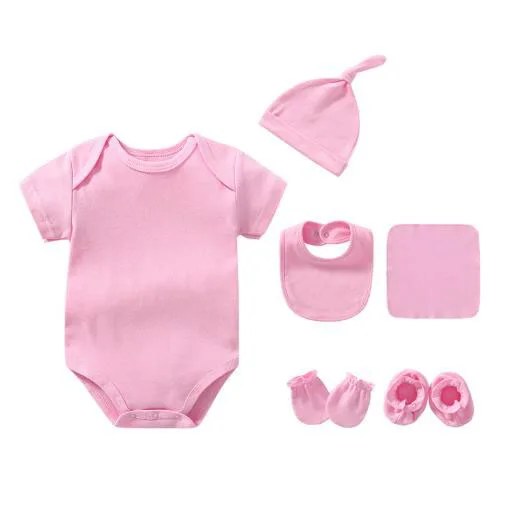 manufacturer Wholesale Newborn Baby Girl kids Clothes Solid Color Ruffle Cotton Bodysuit