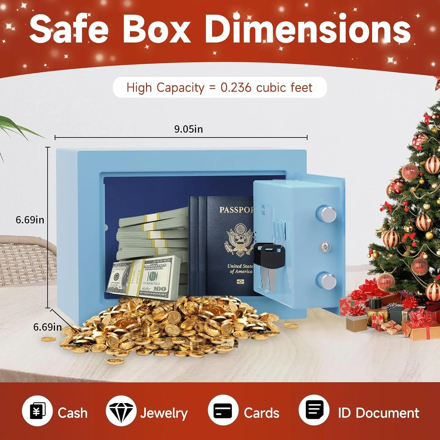 CEQSAFE Factory Price Custom Mini Money Digital Electronic Lock Safe Box Home Mini Money Safe Box supplier