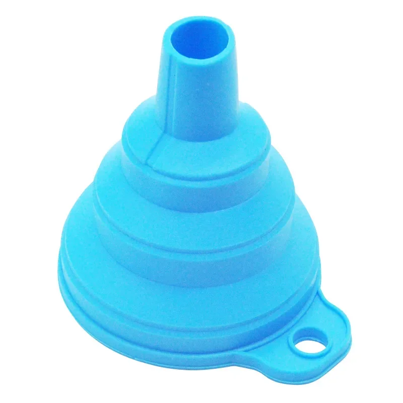 product custom mini foldable eco friendly silicone funnel kitchen utensil for water bottles and liquid transfer-4