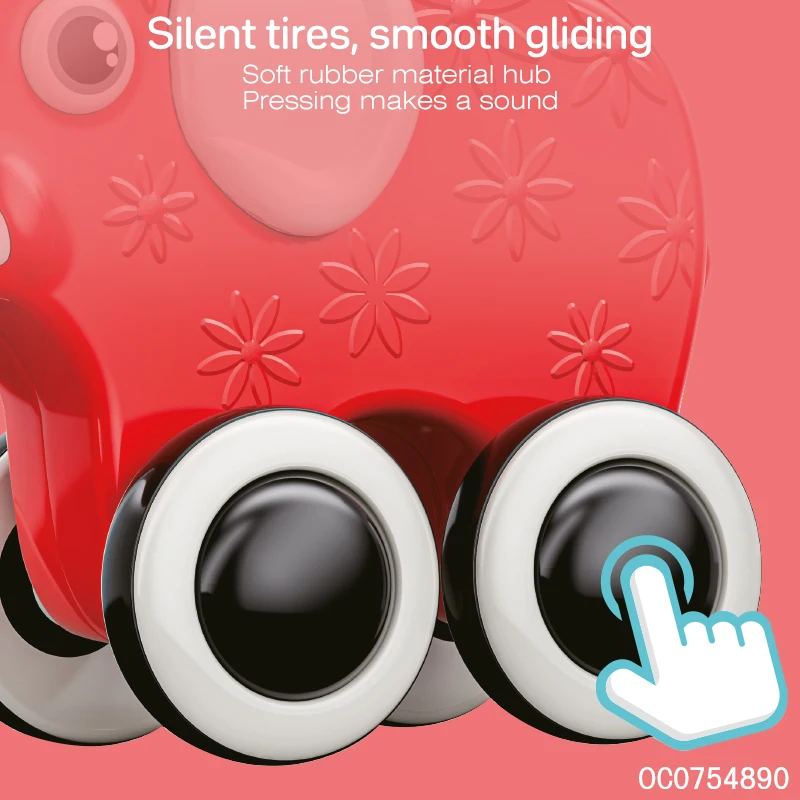 Cartoon elephant pull string toy drag car for baby toys 2023