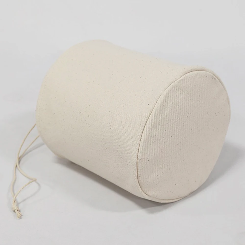 Wholesale Eco Friendly Canvas Cotton Bucket Makeup Bag,Barrel Shaped Blank Drawstring Cosmetic Pouch Bag