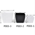 Flower Pot Yicai Classic Simplicity Simulated Succulents White Plastic Square Mini Flower Pot